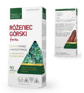 Różeniec Górski Forte 520mg 40kaps, Medica Herbs