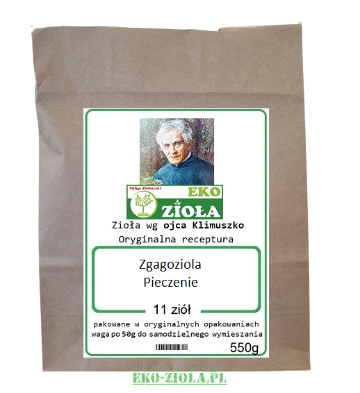 Wsparcie i profilaktyka przy - Zgagoziola - pieczenie - zestaw mieszanki ziół wg Klimuszko 550g