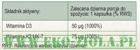 Bio Herbs Witamina D3 + K2mk7 2000/75mcg 120kaps - 3