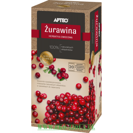 Apteo herbata Żurawina (50% owocu) 20x2,5g