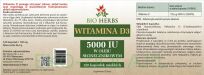 Bio Herbs Wit D3 5000 (olej słonecznikowy) 120kaps - 2