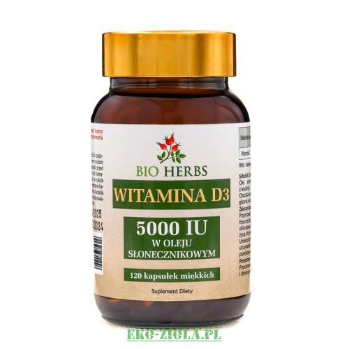 Bio Herbs Wit D3 5000 (olej słonecznikowy) 120kaps