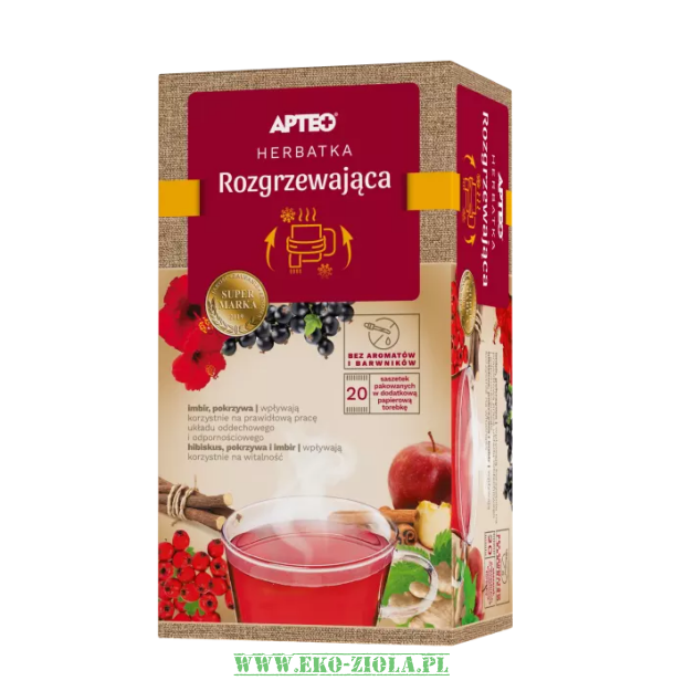 Apteo herbata Rozgrzewająca z imbirem 20x2g