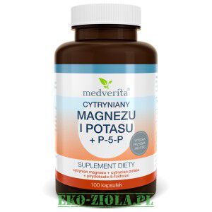 Medverita Magnez (cytrynian) + Potas (cytrynian) + P-5-P (wit. B6) 50kaps