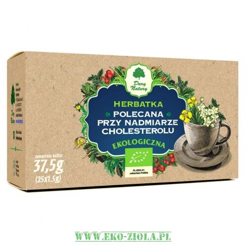 Dary Natury herbatka Polecana przy nadmiarze cholesterolu EKO 25x1,5g