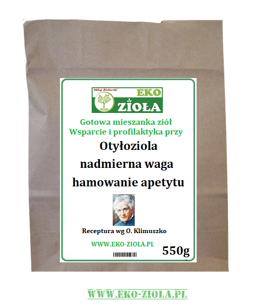 Aromatika Wsparcie i profilaktyka przy Otyłoziola, redukcja wagi, odchudzanie - gotowa mieszanka ziół wg Klimuszko 550g