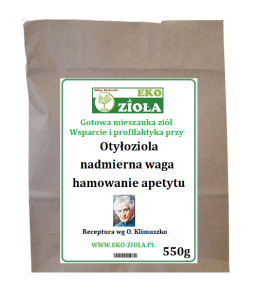 Aromatika Wsparcie i profilaktyka przy Otyłoziola, redukcja wagi, odchudzanie - gotowa mieszanka ziół wg Klimuszko 550g