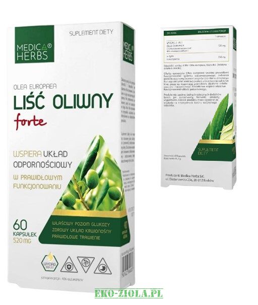 Medica Herbs Liść Oliwny 520mg 60kaps