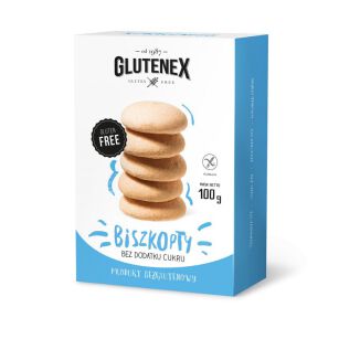 Glutenex Biszkopty (niebieskie) bez glutenu, bez cukru 100g