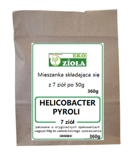 Wsparcie i profilaktyka przy HELICOBACTER PYROLI  zestaw mieszanki ziół 360g