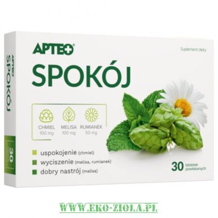 Apteo Spokój (melisa, chmiel, rumianek) 30tabl
