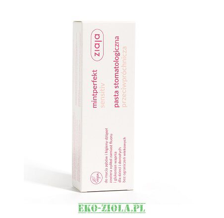 Ziaja Pasta do zębów Mintperfekt Sensitiv przeciwpróchnicza (bez fluoru) 75ml