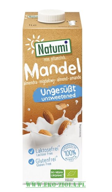 Natumi Napój migdałowy BIO B/GL B/C 1L