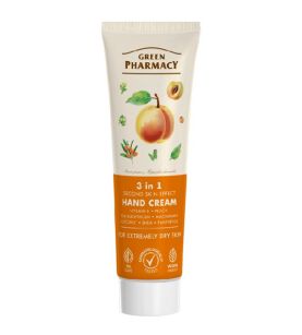 Green Pharmacy Krem do rąk i paznokci 3w1 z efektem drugiej skóry Brzoskwinia 100ml
