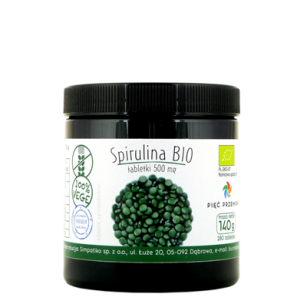 Pięć Przemian Spirulina BIO tabletki 500mg B/GL 140g