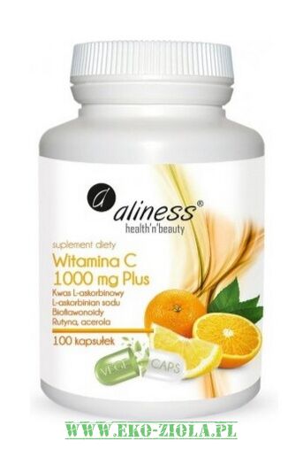 Aliness Witamina C 1000mg Plus rutyna, acerola, bioflawonoidy cytrusowe 100kaps
