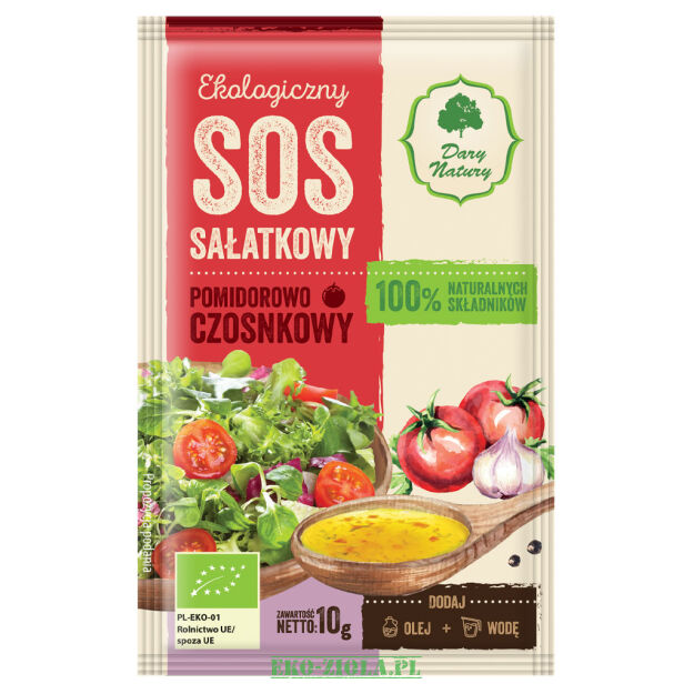 Dary Natury Sos sałatkowy pomidorowo - czosnkowy EKO 10g