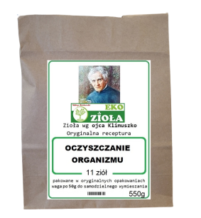 Wsparcie i profilaktyka przy - Oczyszczanie organizmu po antybiotykach - zestaw mieszanki ziół wg Klimuszko 550g