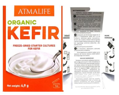 KEFIR organic bakterie liofilizowane do wytwarzania kefiru (wg dr Kempisty)