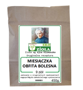 Wsparcie i profilaktyka przy - Miesiączka Bolesna i Obfita - zestaw mieszanki ziół wg Klimuszko 450g