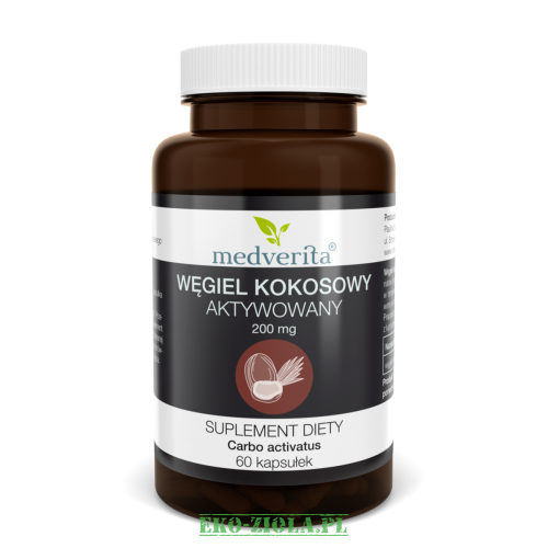 Medverita Węgiel aktywny 200mg 60kaps