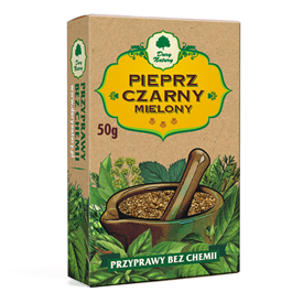 Pieprz czarny mielony 50g, Dary Natury