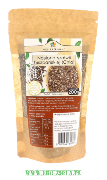 Pięć Przemian Chia nasiona B/GL 200g