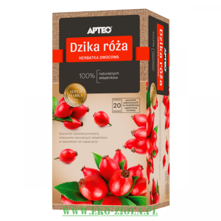 Apteo herbata Dzika róża (50% owocu) 20x3g