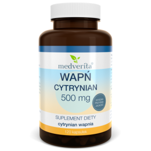 Medverita Wapń cytrynian 500mg 120kaps