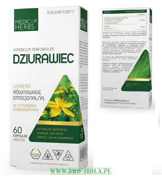 Medica Herbs Dziurawiec 400mg 60kaps,