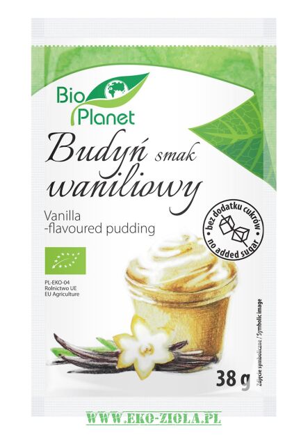 Bio Planet Budyń smak waniliowy BIO bez cukru 38g