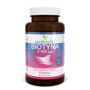 Biotyna (wit. B7) 2500mcg 90kaps, Medverita