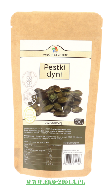 Pięć Przemian Pestki dyni bezłuskowej polskie 300g