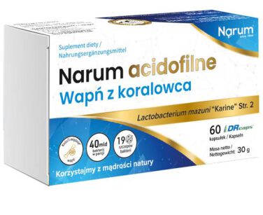 Narum acidofilne Wapń z koralowca 60kaps