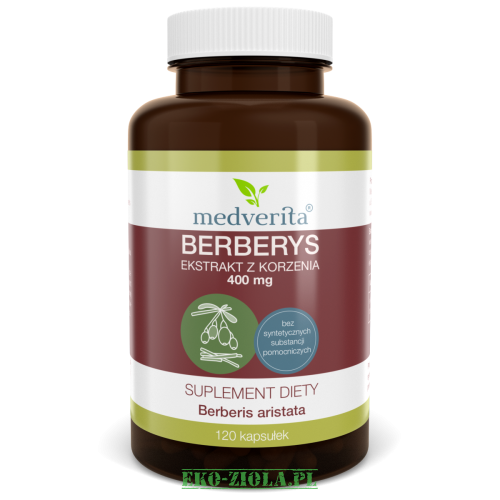 Medverita Berberys ekstrakt z korzenia 400 mg - 120 kapsułek