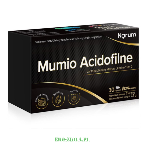 Narum Mumio Acidofilne 250mg 30kaps (czarny)
