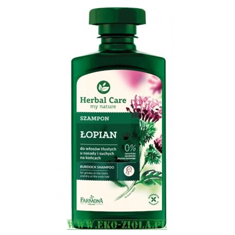 Farmona Herbal Care Szampon Łopian do włosów tłustych u nasady i suchych na końcach 330ml