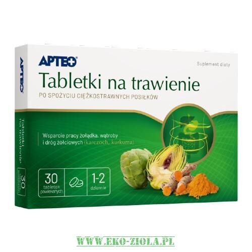 Apteo Tabletki na trawienie i wątrobę (karczoch, kurkuma) 30tab