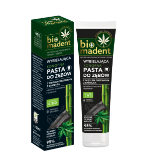 BioMadent Nutka Pasta do zębów Konopna Wybielająca z CBD z węglem