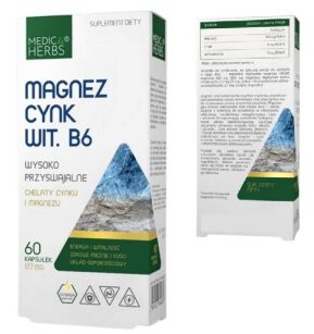 Medica Herbs Magnez + CYNK + Wit. B6 177mg 60kaps