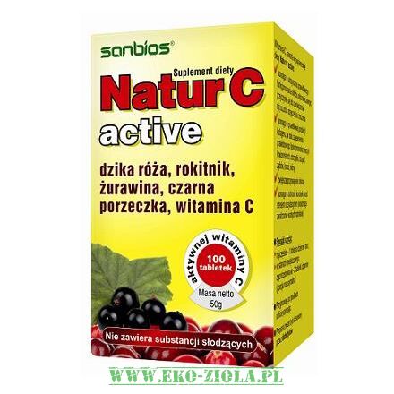 Sanbios Natur C Active (rokitnik, dzika róża, czarny bez) 100tabl
