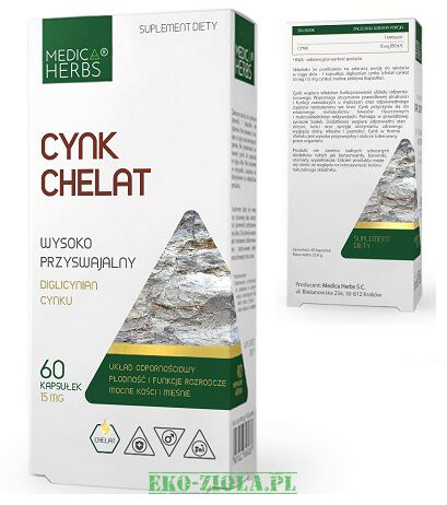Medica Herbs Cynk chelat (diglicynian cynku) 15mg 60kaps