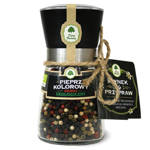 Pieprz Kolorowy Ziarno (w młynku) 80g, Dary Natury