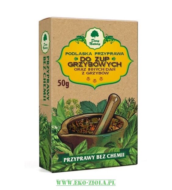 Dary Natury Przyprawa do zup grzybowych oraz innych dań z grzybów 50g