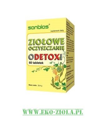 Sanbios Ziołowe oczyszczanie oDETOXi 60tabl