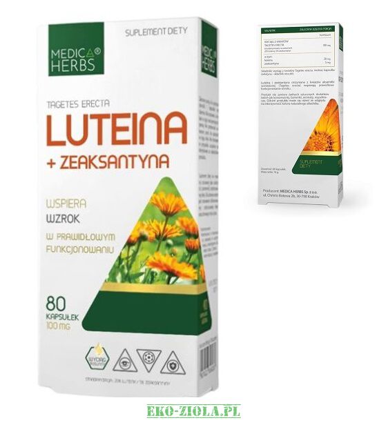 Medica Herbs Luteina + Zeaksantyna 100mg 80kaps