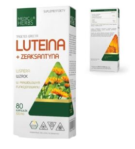 Medica Herbs Luteina + Zeaksantyna 100mg 80kaps
