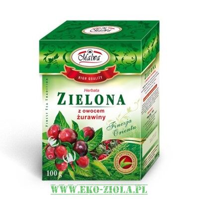 Malwa herbata Zielona z żurawiną 100g