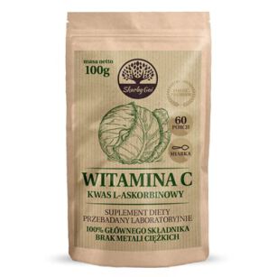 Witamina C Kwas L-Askorbinowy z kapusty - Skarby Gai, bez GMO  100g,  (kraj pochodzenia Anglia)