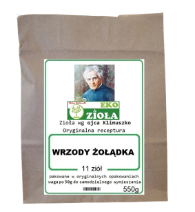 Wsparcie i profilaktyka przy - Wrzody żołądka - zestaw mieszanki ziół wg Klimuszko 550g